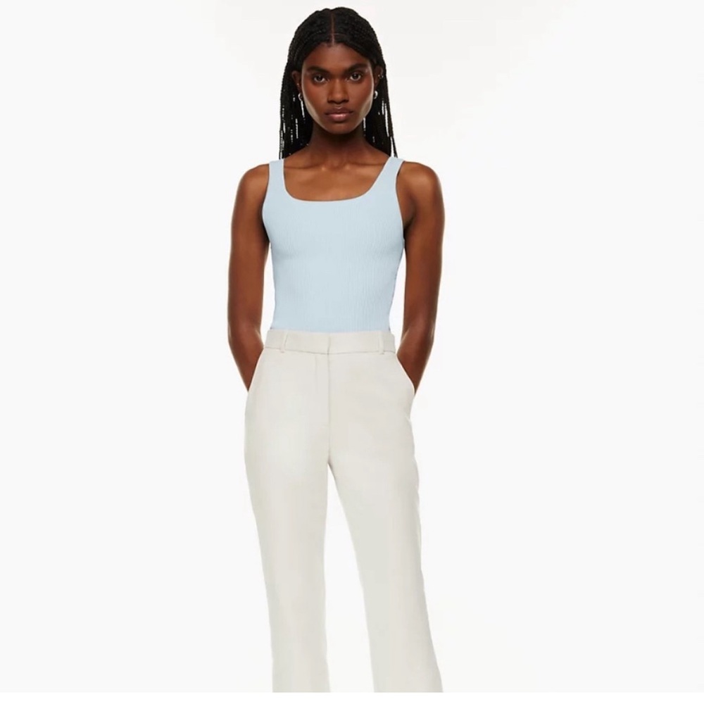 Aritzia | Babaton Sculpt Knit Square Neck Tank Iceberg Blue size XS